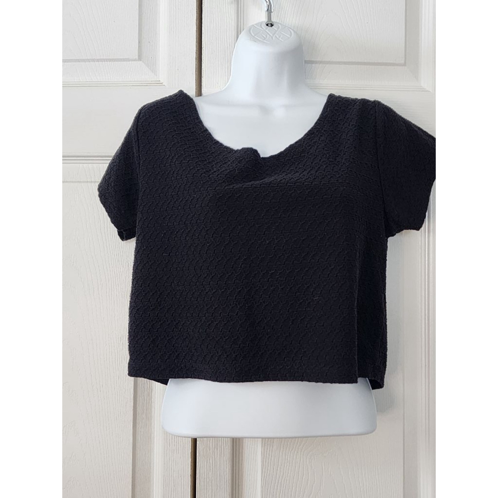 Joe Boxer Black Cropped T-Shirt